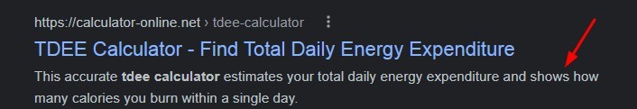 meta description screeenshot
